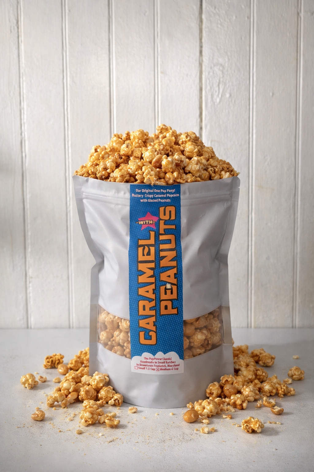 Classic Caramel Popcorn with Peanuts – PopPoww! Snack Co.